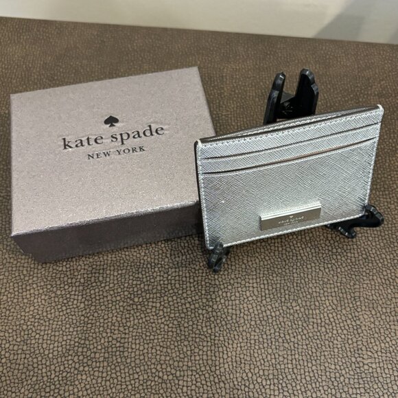 Kate Spade Boxed Metallic Kenzie Small Cardholder - Picture 2 of 15